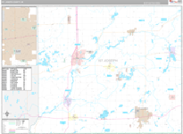 St. Joseph Wall Map Premium Style